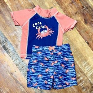 Mick Mack Boys' Rash Guard Set 2 Piece UPF 50+ Quick Dry Trunks and Swim Shirt